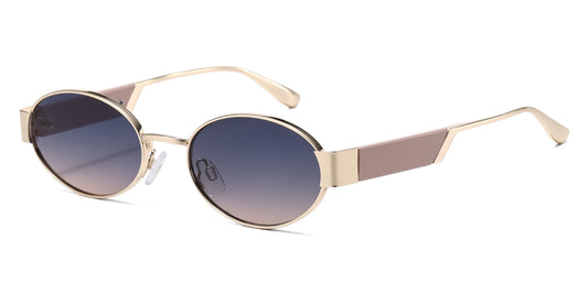 FC 5855 - Oval Fashion Metal Sunglasses