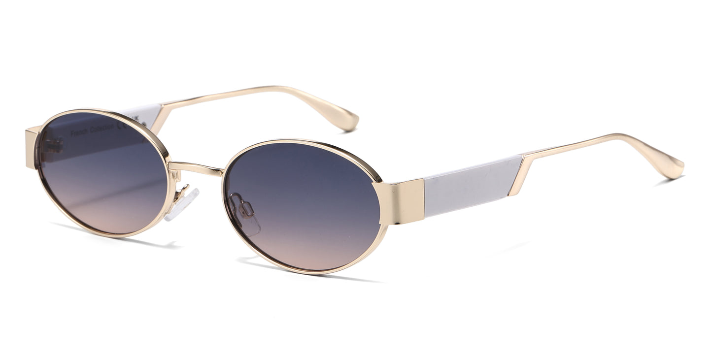 FC 5855 - Oval Fashion Metal Sunglasses