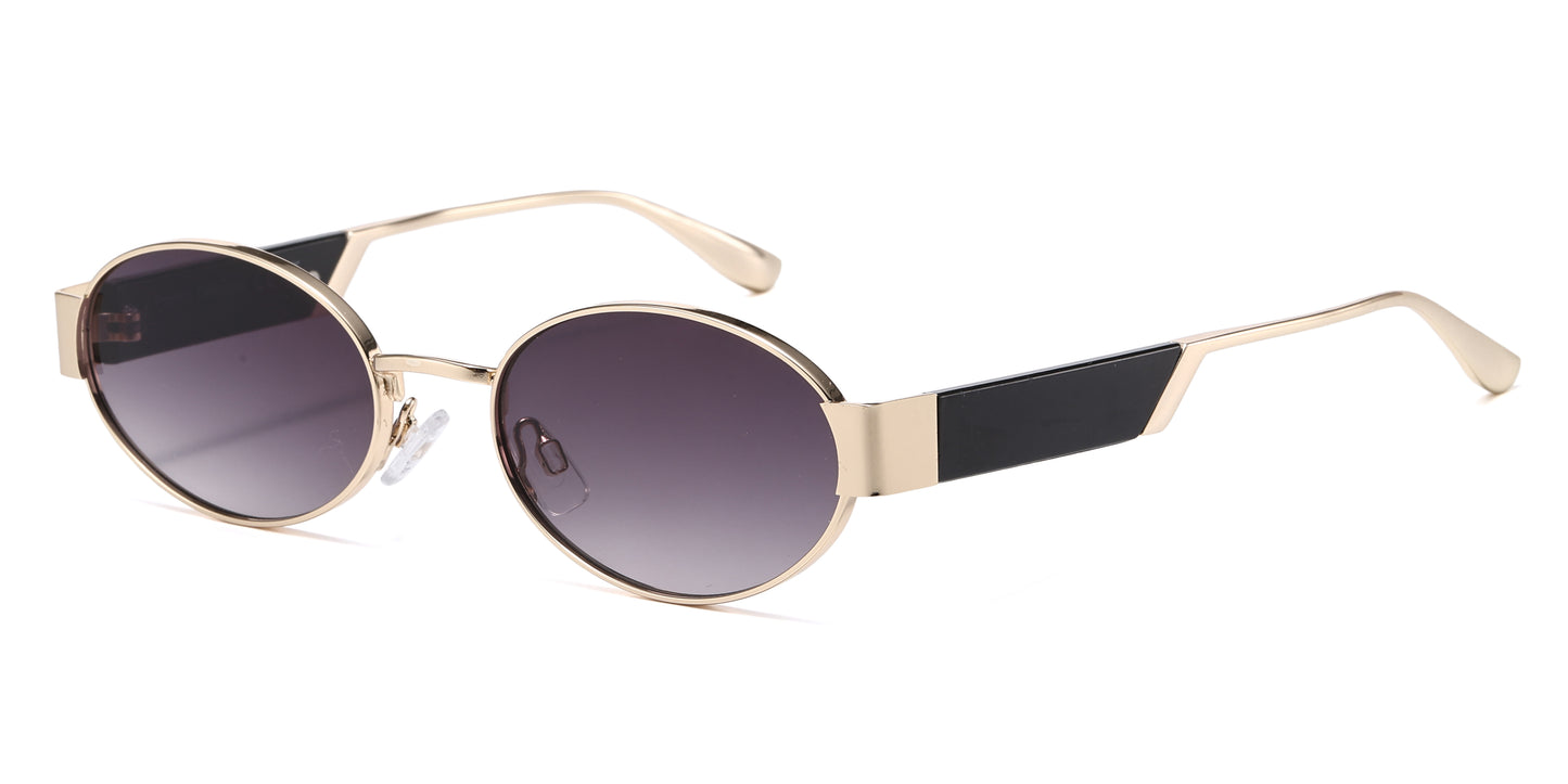 FC 5855 - Oval Fashion Metal Sunglasses
