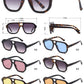 FC 5860 - Fashion Square Brow Bar Plastic Sunglasses