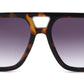 FC 5860 - Fashion Square Brow Bar Plastic Sunglasses
