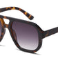 FC 5860 - Fashion Square Brow Bar Plastic Sunglasses