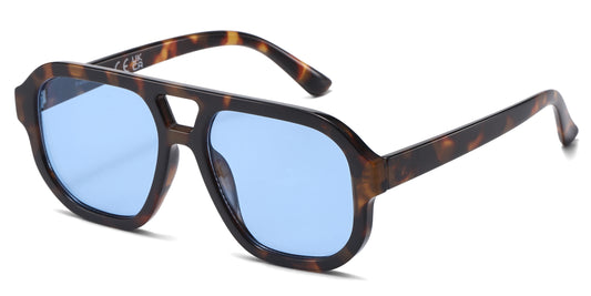 FC 5860 - Fashion Square Brow Bar Plastic Sunglasses