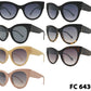 FC 6430 - Chunky Frame Cat Eye Plastic Sunglasses