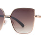 FC 6548 - Metal Cat Eye Flat Lens Sunglasses