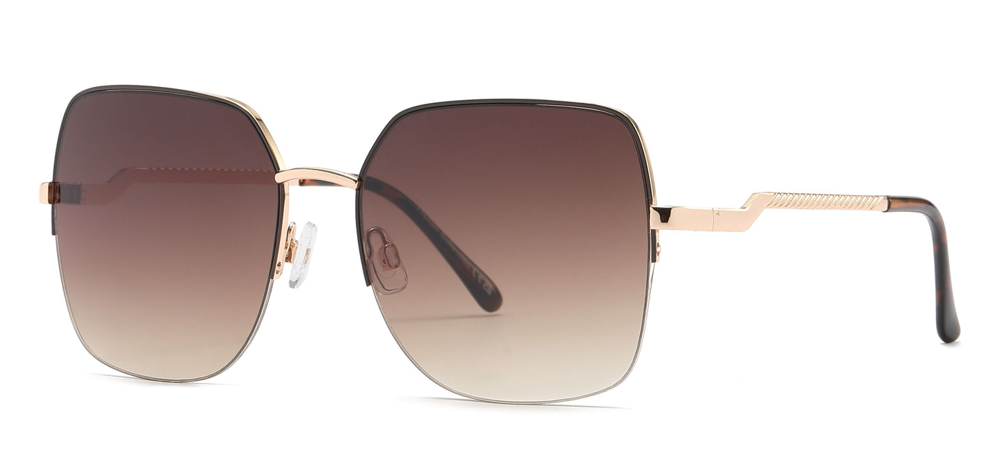 FC 6580 - Fashion Metal Semi-rimless sunglasses
