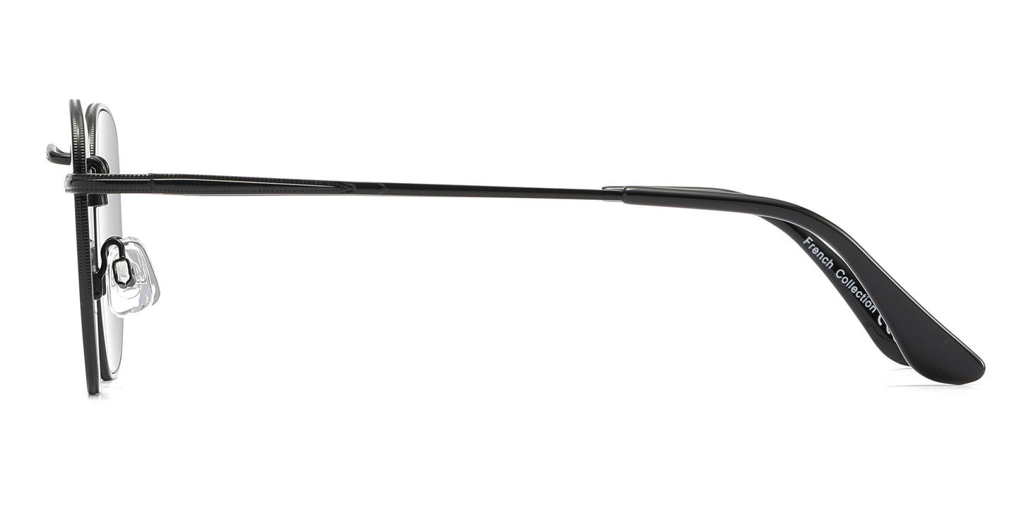 PL 3983 - Round Geometric Metal Polarized Sunglasses