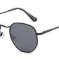 PL 3983 - Round Geometric Metal Polarized Sunglasses
