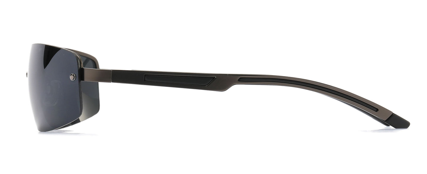 FC 6588 - Men Half Rim Rectangular Sport Metal Sunglasses