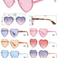 FC 6595A - Colorful Rimless Heart Shape Metal Sunglasses