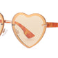 FC 6595A - Colorful Rimless Heart Shape Metal Sunglasses