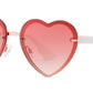 FC 6595A - Colorful Rimless Heart Shape Metal Sunglasses