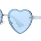 FC 6595A - Colorful Rimless Heart Shape Metal Sunglasses