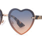 FC 6595 - Rimless Heart Shape Metal Sunglasses