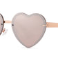 FC 6595 - Rimless Heart Shape Metal Sunglasses