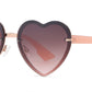 FC 6595 - Rimless Heart Shape Metal Sunglasses