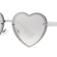 FC 6595 - Rimless Heart Shape Metal Sunglasses