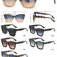 FC 6600 - Square Thick Frame Plastic Sunglasses