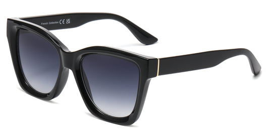 FC 6600 - Square Thick Frame Plastic Sunglasses