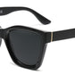 FC 6600 - Square Thick Frame Plastic Sunglasses