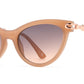 FC 6601 - Cat Eye with Chain Detail on Temple Plastic Sunglasses