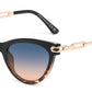 FC 6601 - Cat Eye with Chain Detail on Temple Plastic Sunglasses