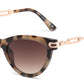 FC 6601 - Cat Eye with Chain Detail on Temple Plastic Sunglasses