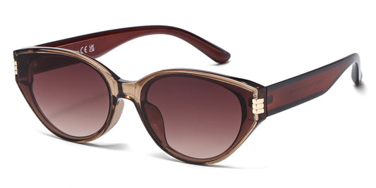 FC 6606 - Cat Eye Flat Lens Women Plastic Sunglasses