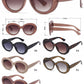FC 6607 - Large Round Women Fashion Plastic Sunglasses