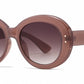 FC 6607 - Large Round Women Fashion Plastic Sunglasses