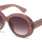 FC 6607 - Large Round Women Fashion Plastic Sunglasses