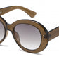 FC 6607 - Large Round Women Fashion Plastic Sunglasses
