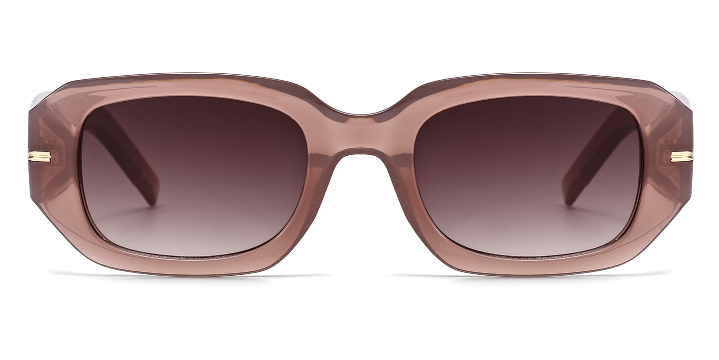 FC 6611 - Rectangular Plastic Sunglasses
