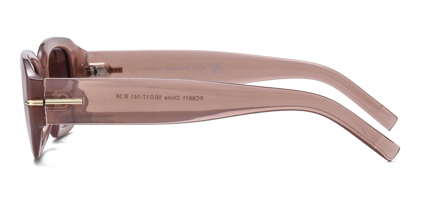 FC 6611 - Rectangular Plastic Sunglasses