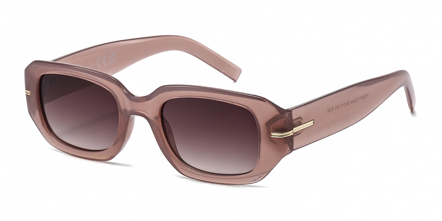 FC 6611 - Rectangular Plastic Sunglasses