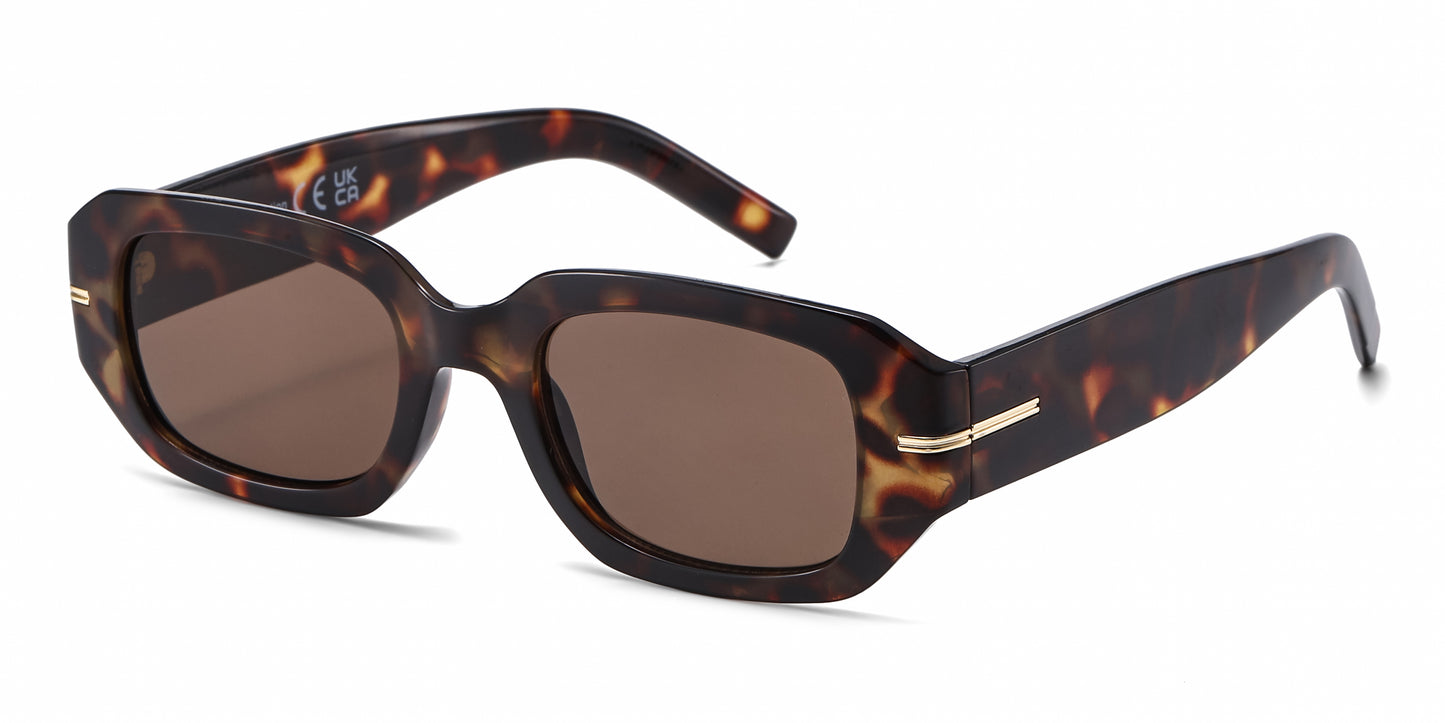 FC 6611 - Rectangular Plastic Sunglasses