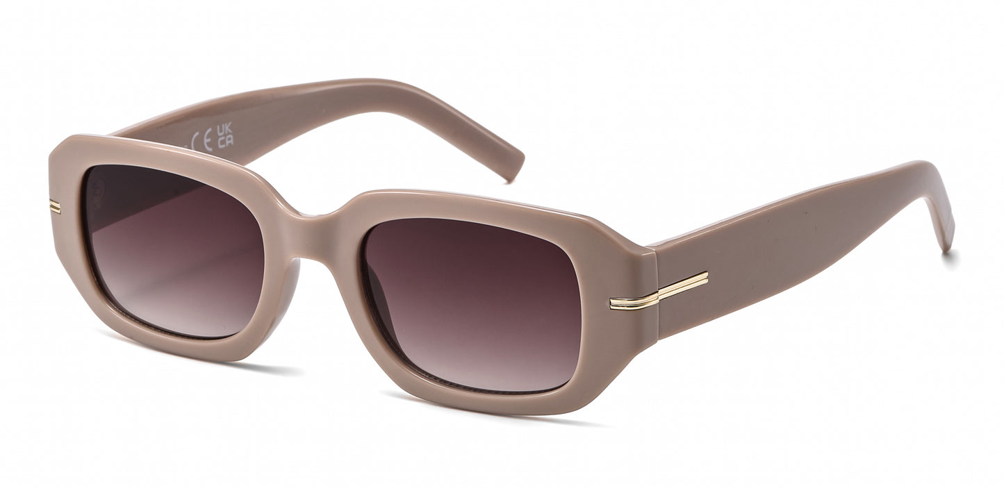 FC 6611 - Rectangular Plastic Sunglasses