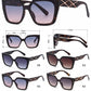 FC 6612 - One Piece Lens Square Decorative Temple Plastic Sunglasses