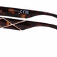 FC 6612 - One Piece Lens Square Decorative Temple Plastic Sunglasses