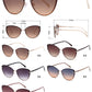 FC 6614 - Rimless Classic Cat Eye Metal Sunglasses
