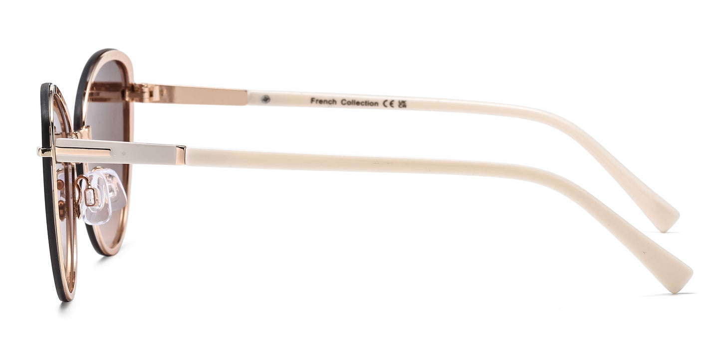 FC 6614 - Rimless Classic Cat Eye Metal Sunglasses