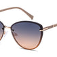 FC 6614 - Rimless Classic Cat Eye Metal Sunglasses