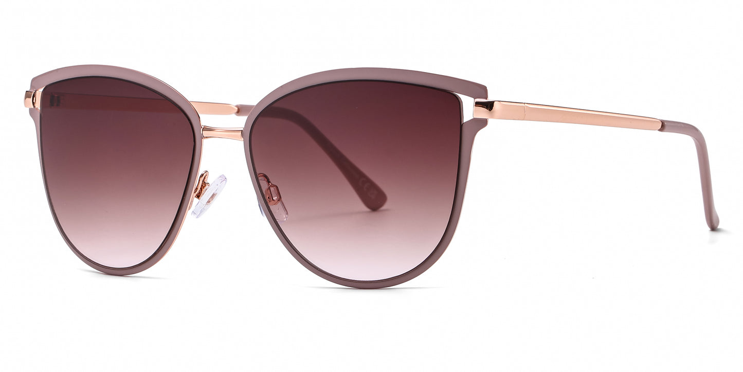 FC 6615 - Metal Cat Eye Butterfly Sunglasses