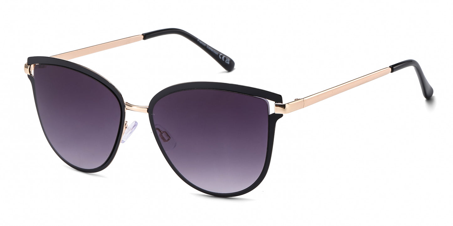 FC 6615 - Metal Cat Eye Butterfly Sunglasses