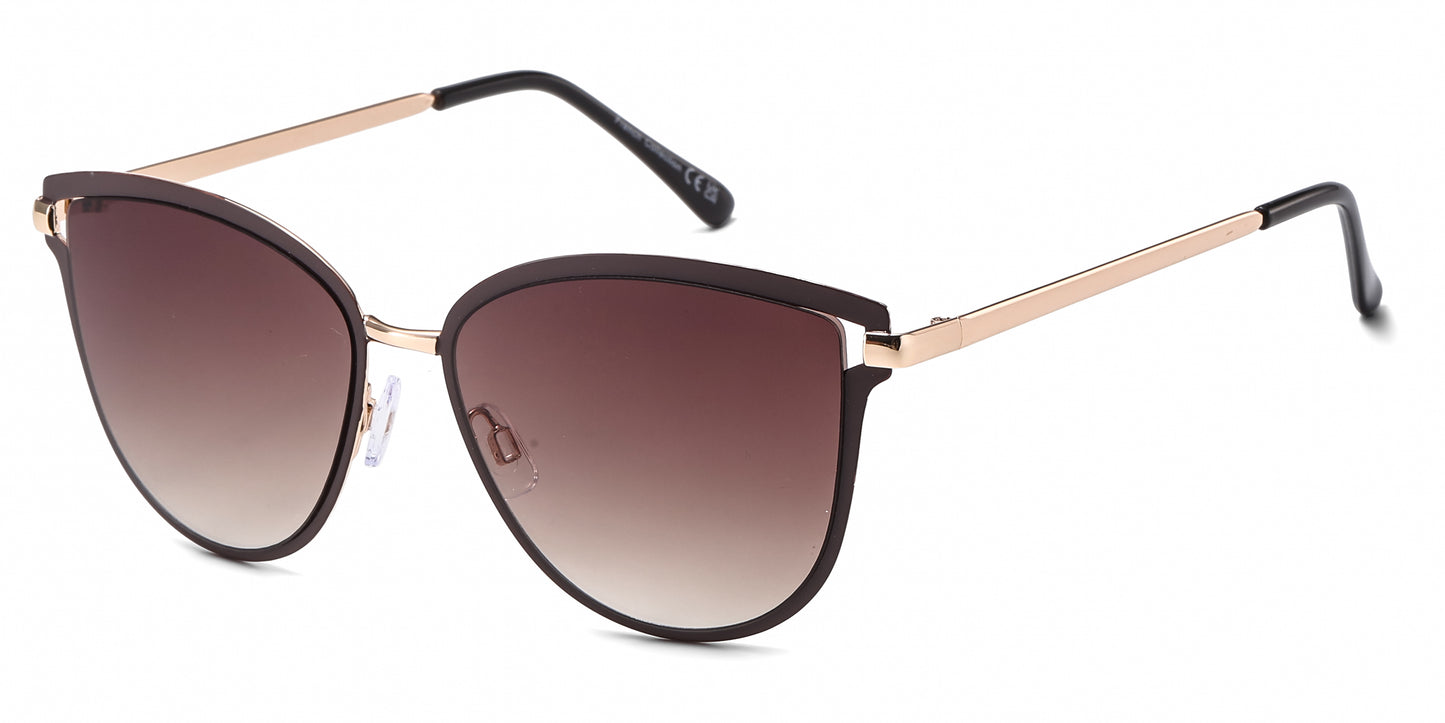 FC 6615 - Metal Cat Eye Butterfly Sunglasses