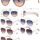 FC 6616 - Large Rimless Metal Aviator Sunglasses