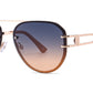 FC 6616 - Large Rimless Metal Aviator Sunglasses