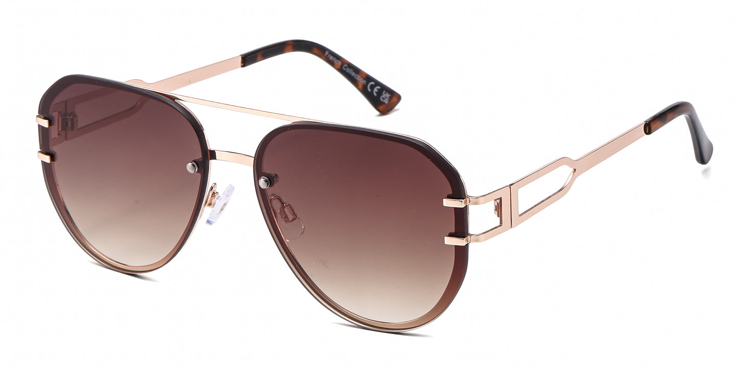FC 6616 - Large Rimless Metal Aviator Sunglasses