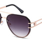 FC 6616 - Large Rimless Metal Aviator Sunglasses