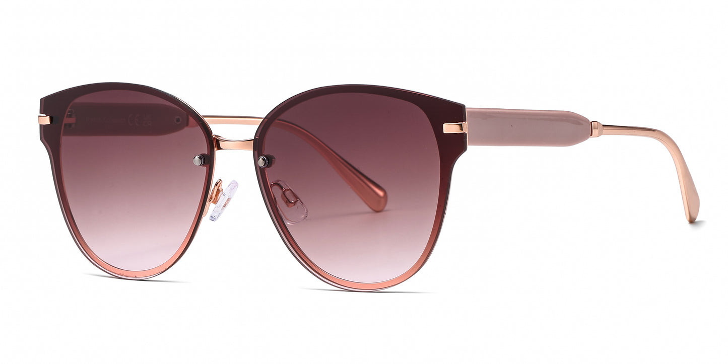 FC 6618 - Rimless Round Metal Sunglasses